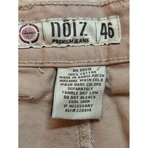 Noiz Jeans Mens  Plus Size Cargo Shorts Khaki Size 46 Pockets Belt Loops Cotton
